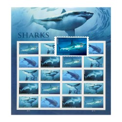 2017 U.S. Postal Issue Sharks Forever Stamps